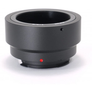 KIPON adapter voor T2 lens op een Ricoh M mount camera