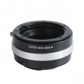 KIPON adapter voor Nikon G lens op een Canon EOS M mount camera