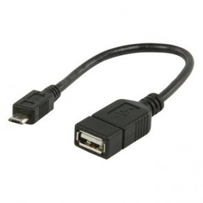 Caruba K-U5 USB 2.0 A Female naar USB Micro B Male kabel 0,2 meter