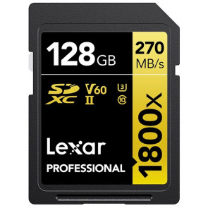 Lexar Professional SDXC Pro UHS-II 128GB 1800x V60