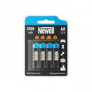 Newell high power 4x 2500mah AA oplaadbare batterijen