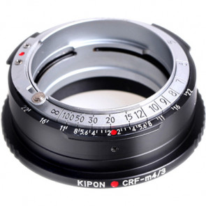 KIPON adapter voor Contax RF lens op een MICRO 4/3 mount camera