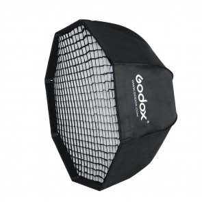 Godox softbox 95cm octagon met grid en Bowens mount  en paraplu mechanisme