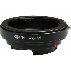KIPON adapter voor Pentax PK lens op een Ricoh M mount camera