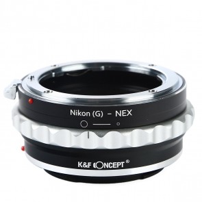 K&F Nikon G (en F) mount adapter voor Sony E-mount camera - Pro uitvoering